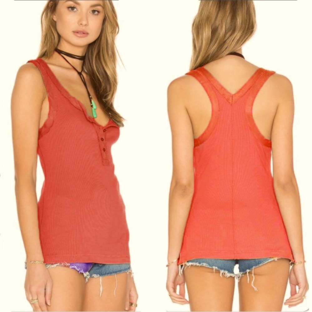 Free People Red Tank Top